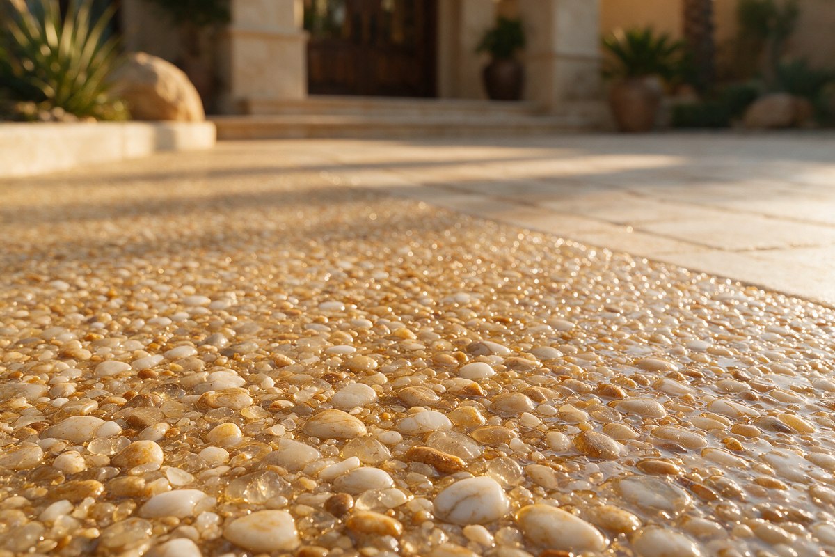 Midas Resin Bound Aggregate — Arabian Desert Gold installation